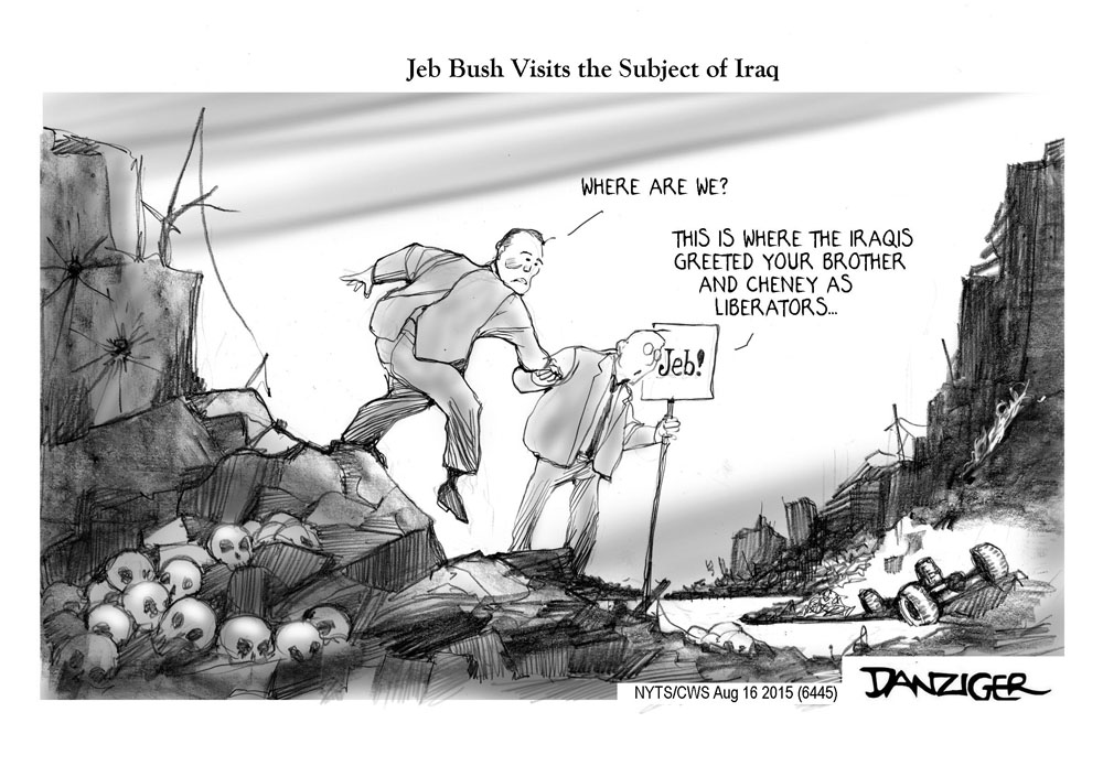 Vietnam Veterans Against the War: THE VETERAN: Jeb On Iraq (cartoon)